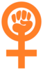 Woman Power Symbol Clenched Fist In Venus Sign Image